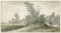 Gezicht op een dorpje (c. 1627) by Jan van Goyen