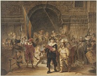 De Nachtwacht (1779) by Jacob Cats 1741 1799, Gerrit Lundens and Rembrandt van Rijn