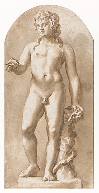 Jonge Bacchus staand (1648 - 1671) by Jan de Bisschop and anonymous