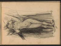 Staande naakte vrouw (1887) by Marius Bauer