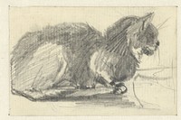 Liggende kat, naar rechts (1821 - 1891) by Guillaume Anne van der Brugghen