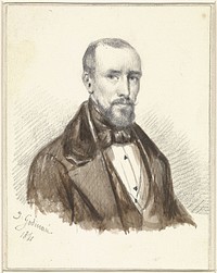 Zelfportret van Jacobus Ludovicus Godinau (1841) by Jacobus Ludovicus Godinau