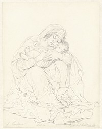 Madonna met kind (1820 - 1872) by Hendrik Abraham Klinkhamer and Andrea Mantegna