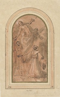 Christus verschijnt aan de zalige Giovanni da San Facondo (c. 1601 - c. 1620) by Giacomo Cavedone