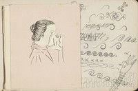 Kop van een vrouw met een zakdoek tegen haar neus (c. 1894) by Julie de Graag