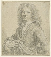 Portret van Steffan Wolters, verzamelaar te Amsterdam (1670 - 1800) by Gottfried Kneller, Jan Verkolje I and anonymous