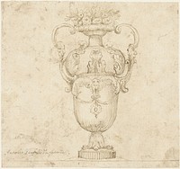 Ontwerp voor een siervaas met vruchten (1529 - 1609) by Antonio Gentile da Faenza