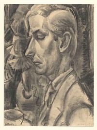Portret van Dé Essers (1921) by Leo Gestel