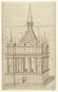Ontwerp voor een grafmonument of tabernakel (1530 - 1570) by anonymous