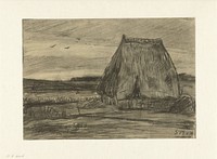Landschap met hut (1844 - 1909) by Sientje Mesdag van Houten
