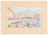 Gezicht op de haven van Nice (1912) by Carel Nicolaas Storm van s Gravesande