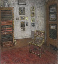Atelierhoek met stoel en kunstkast, te Den Haag, Nieuwe Schoolstraat 28 (1920) by Carel Nicolaas Storm van s Gravesande