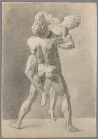 Studie naar een klassiek beeld (1818 - c. 1900) by Gerard Allebé and anonymous