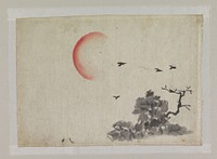 Landschap met ondergaande zon (1700 - 1900) by Ichirakasai