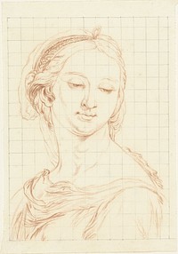 Hoofd van Madonna (1683 - 1733) by Bernard Picart and anonymous