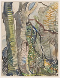 Boslandschap (1891 - 1935) by Herman Kruyder