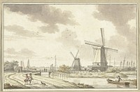 Gezicht aan de Zandhoek, buiten Haarlemmerpoort te Amsterdam (1776) by Jan Bulthuis