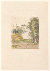 Landschap met kippen langs de weg (1782 - 1837) by Pieter Bartholomeusz Barbiers