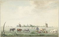 Het dorp Amstelveen (1795) by J Dirksen