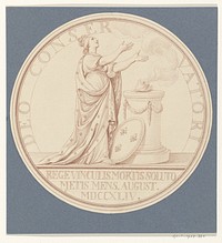 Ontwerp voor een gedenkpenning ter herdenking van het herstel van de Franse koning (1744) by Edme Bouchardon