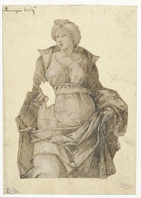 Staande vrouwenfiguur (1538 - 1592) by Bartolomeo Passarotti