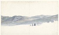 Gezicht op de heuvels rond Tivoli (1786 - 1857) by Abraham Teerlink