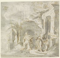 Christus en de Samaritaanse vrouw (1675 - 1700) by anonymous