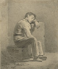 Slapende jongen (1837) by Charles Brias