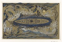 Ontwerp voor vignet van de Koninklijke Paketvaart Maatschappij (1874 - 1945) by Carel Adolph Lion Cachet