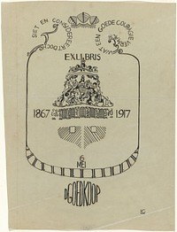 Ontwerp voor een ex libris voor D. Goedkoop (1874 - 1945) by Carel Adolph Lion Cachet