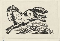 Springend paard (1924 - 1941) by Leo Gestel