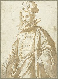 Portret van een zwierig man (1581 - 1628) by Jacopo Palma il Giovane