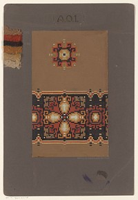 Ontwerp voor de rand van een tapijt (in or before 1924) by Dirk Verstraten and t Woonhuys