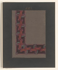 Ontwerp voor een tapijt met geometrisch patroon (1924) by Dirk Verstraten and t Woonhuys