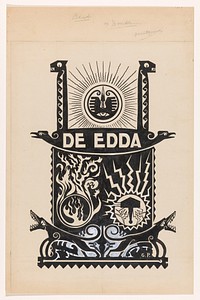 Bandontwerp voor: Frans Berding, De Edda, 1911 (in or before 1911) by Gust van de Wall Perné