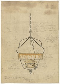 Ontwerp voor een hanglamp (1902) by Gust van de Wall Perné