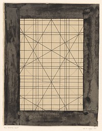 Geometrisch ontwerp voor een raam in het Noordertransept van de Dom te Utrecht (1878 - 1938) by Richard Nicolaüs Roland Holst