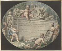 Ontwerp van een toegangsbewijs voor het Nationaal Kunstkabinet op het Huis ten Bosch (c. 1800) by Jan Gerard Waldorp
