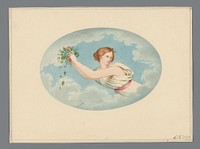 Meisje strooiend met bloemen (1820) by jonkvrouw Elisabeth Kemper