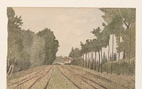 Landschap met in de verte een gebouw (1904) by Dirk Arnoldus Tavenraat