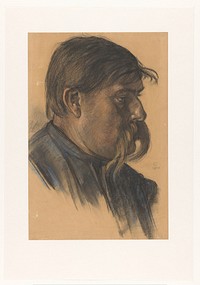 Kop van een dokwerker (1903) by Leo Gestel