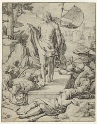 De opstanding (in or after 1529 - 1533) by Lucas van Leyden
