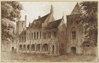 Abdij te Middelburg (1851) by Hendrik Abraham Klinkhamer