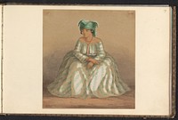 Jonge vrouw in koto (1860) by Jacob Marius Adriaan Martini van Geffen