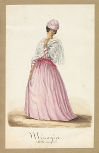 Jonge vrouw in koto misi (in or after c. 1850 - in or before c. 1860) by Jacob Marius Adriaan Martini van Geffen
