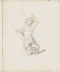 Putto met een katapult (1813) by Catharina Kemper and jonkvrouw Elisabeth Kemper