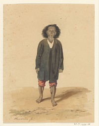Staande man van Kisar (Oost-Indonesië) (c. 1837 - c. 1854) by Ernest Alfred Hardouin and Adrianus Johannes Bik