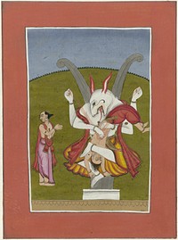 Narasimha (incarnatie van Vishnu als man-leeuw) (1825 - 1875) by anonymous