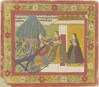 Krishna heeft de wagendemon vernietigd (c. 1620) by anonymous