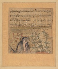 Vrouw met bamboe en bloemen (1400 - 1500) by anonymous